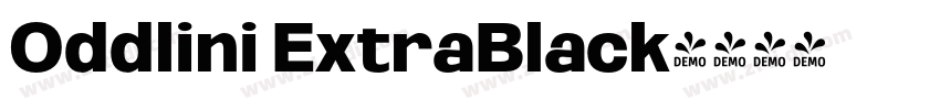 Oddlini ExtraBlack字体转换 Oddlini ExtraBlack字体转换